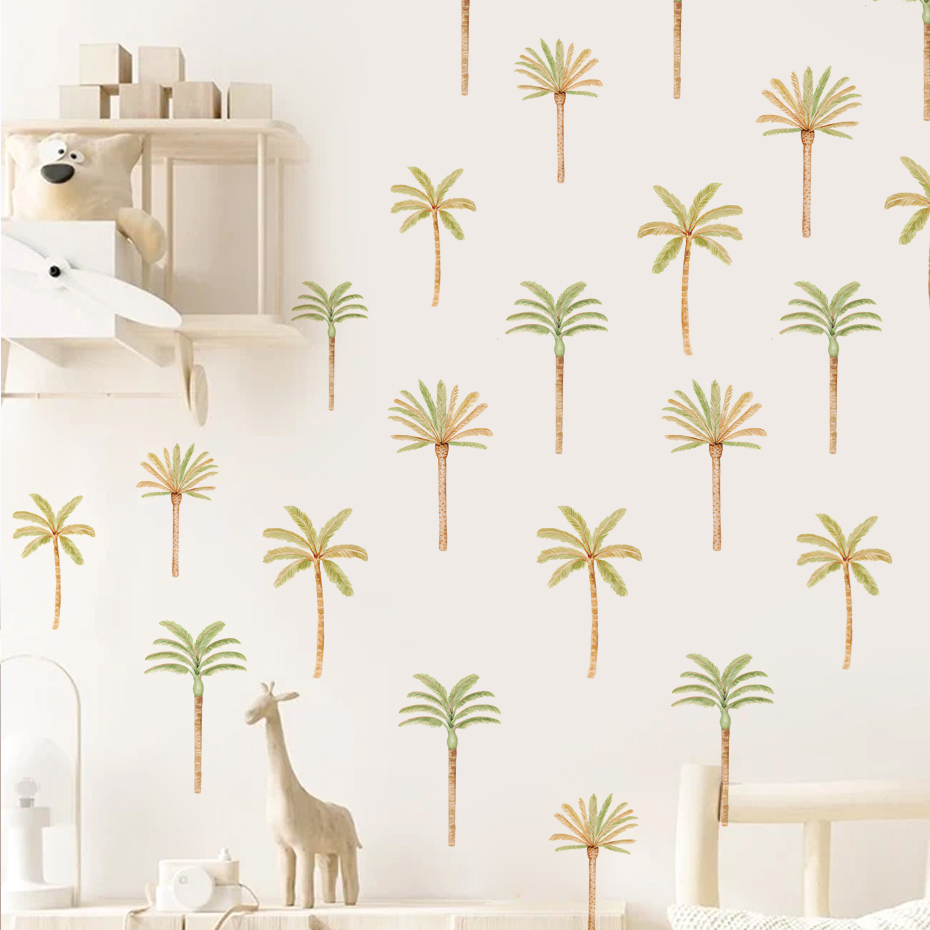 Baby Nursery Vinyl Wall Stickers - Boho Naklejka ścienna z palmy kokosowej