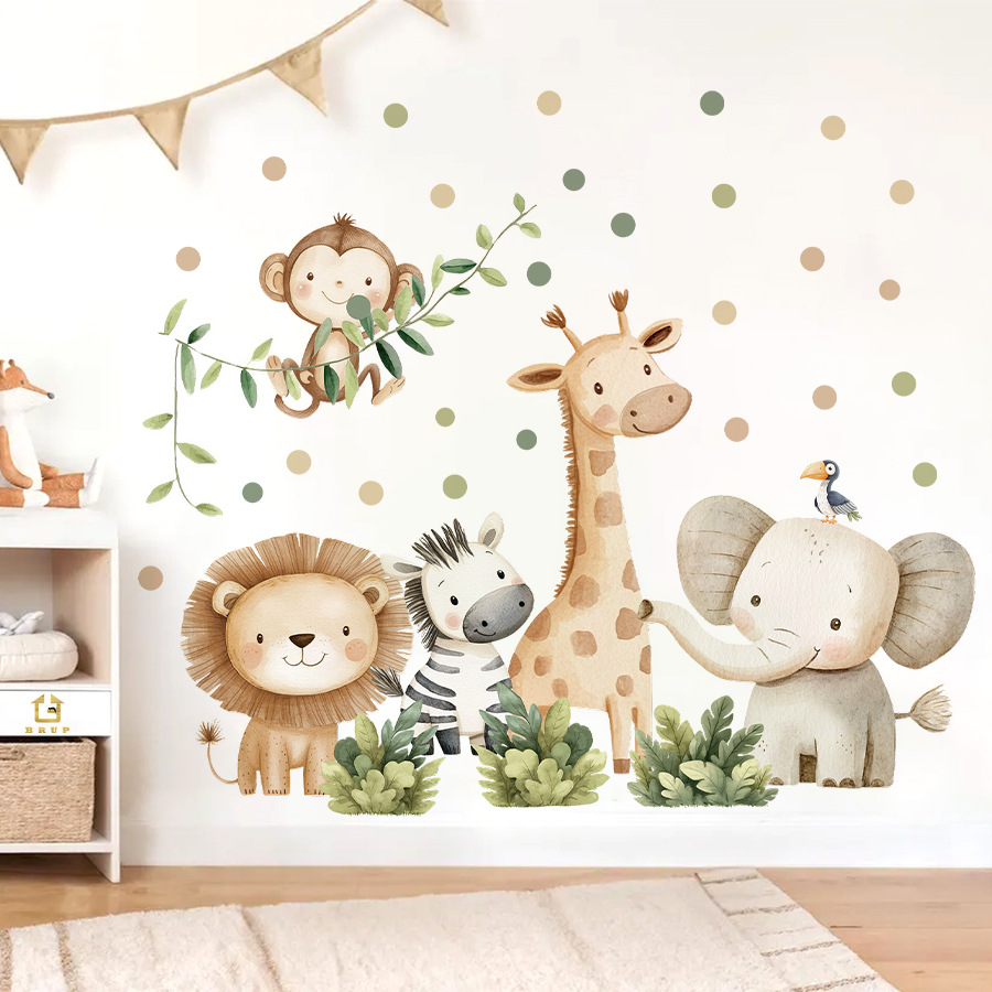 Baby Nursery Furniture - Naklejki ścienne Boho Las Zwierzęta do