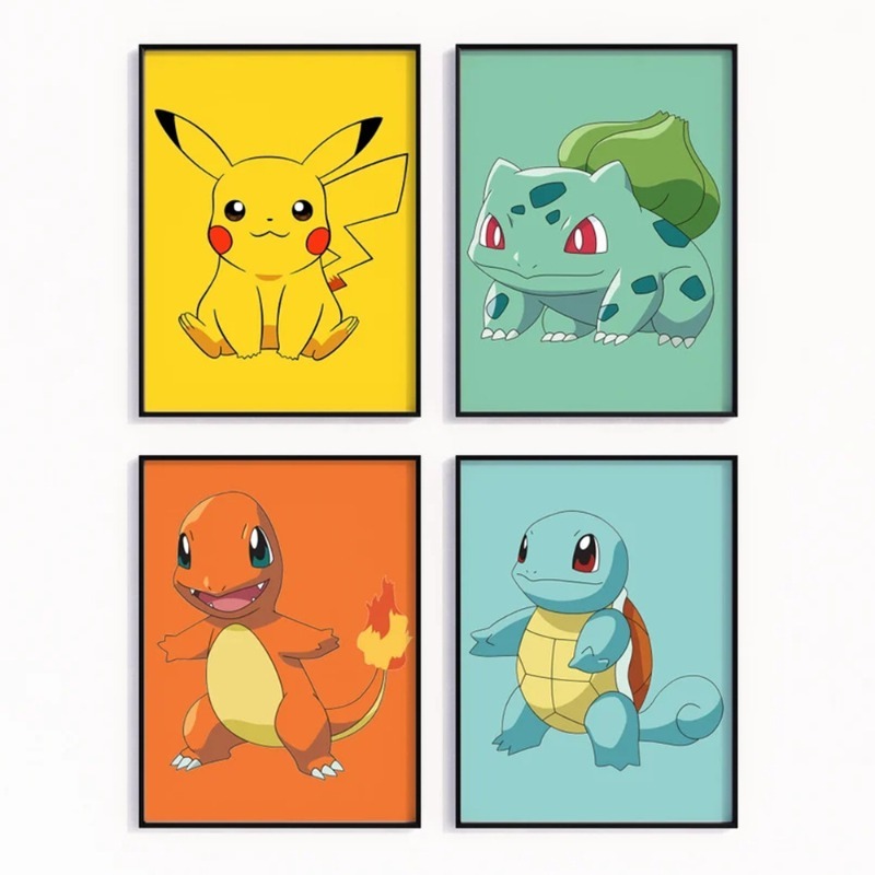 Baby Nursery Hanging Decor - Cartoon Anime plakat Pokemon Pokémon Pikachu