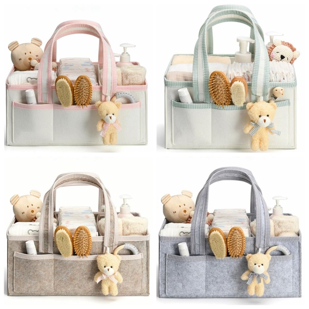 Baby Nursery Essentials - Filcowy organizer na pieluchy dla niemowląt,