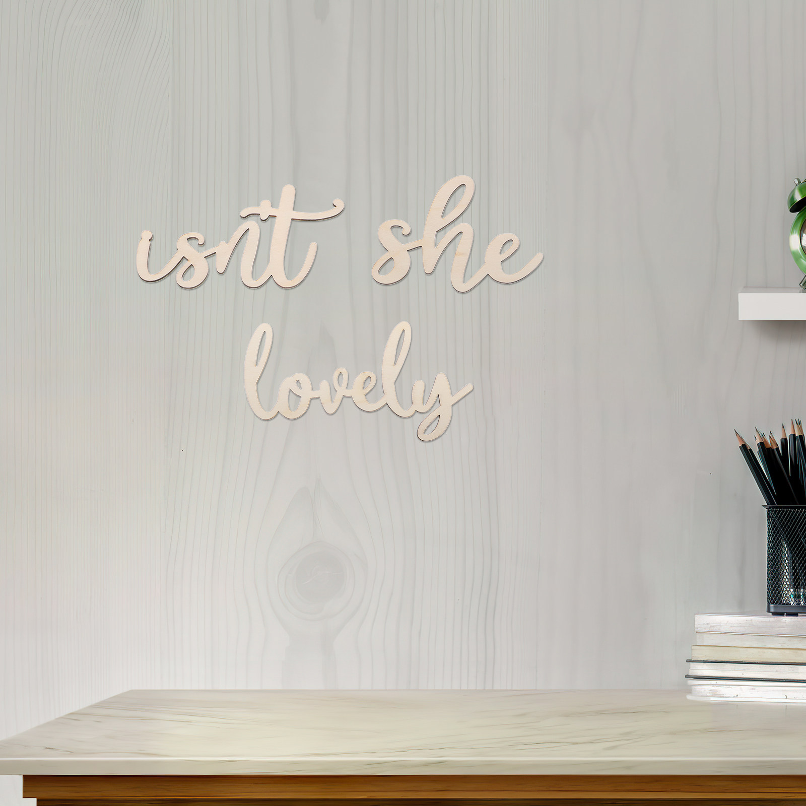Baby Nursery Wall - Drewniana tabliczka, drewniana naklejka ścienna, dekoracja