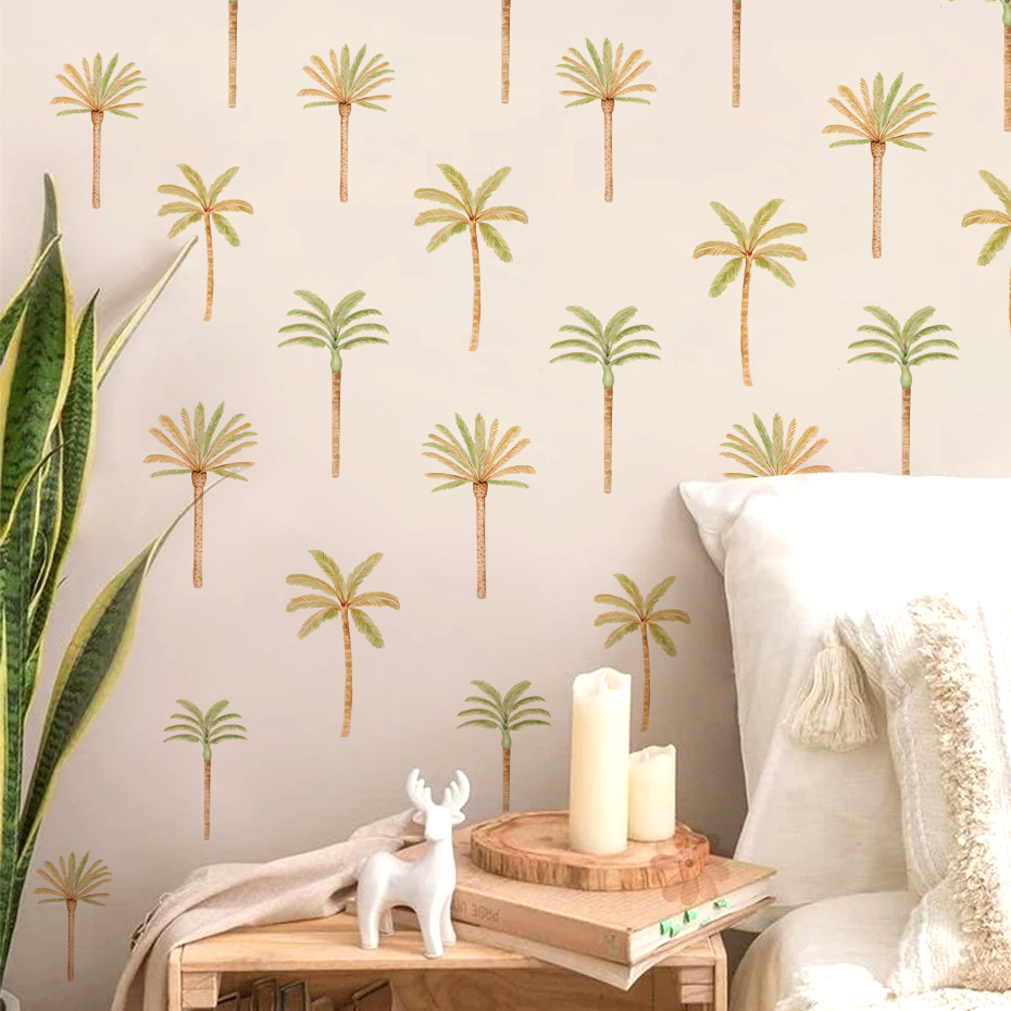 Boho Naklejka ścienna z palmy  – Baby Nursery Vinyl Wall Stickers recenzja i cena