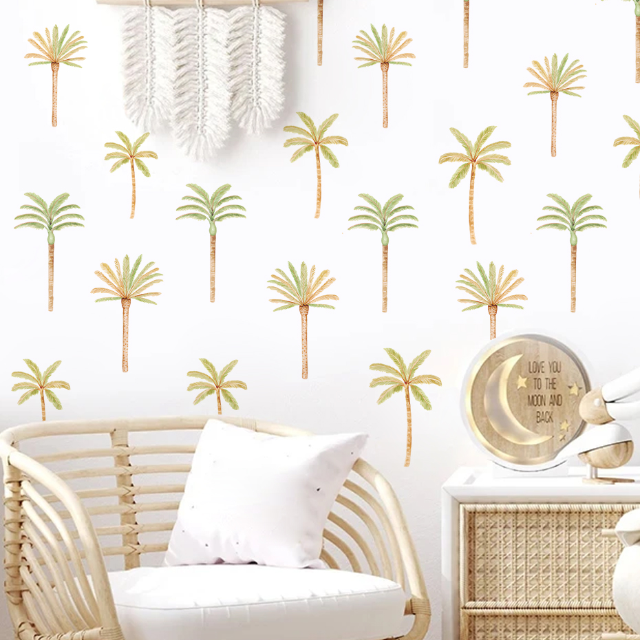 Boho Naklejka ścienna z palmy  – Baby Nursery Vinyl Wall Stickers recenzja i cena