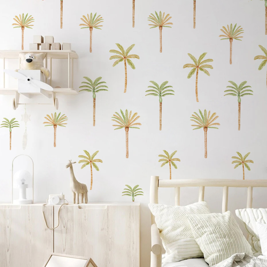Boho Naklejka ścienna z palmy  – Baby Nursery Vinyl Wall Stickers recenzja i cena