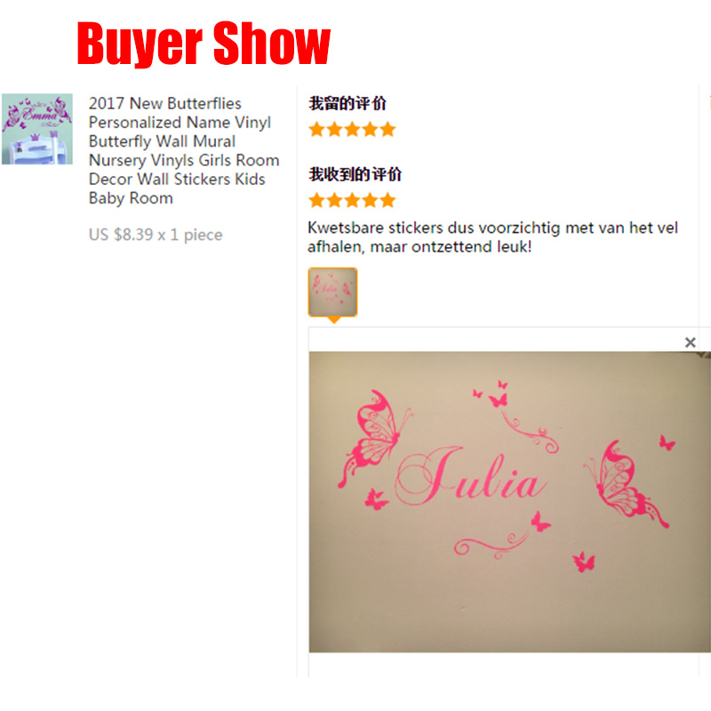 Nowe motyle spersonalizowana n – Baby Nursery Vinyl Wall Stickers recenzja i cena