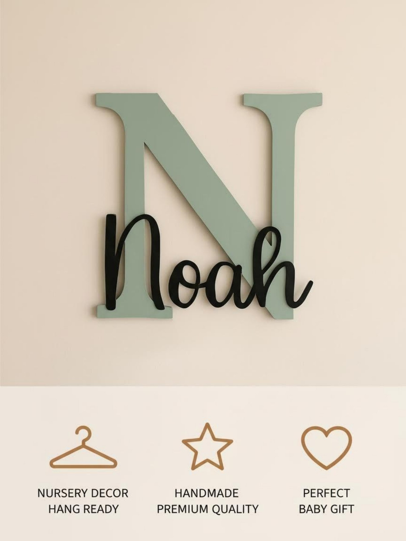 Personalizowana drewniana tabl – Baby Nursery Wall recenzja i cena