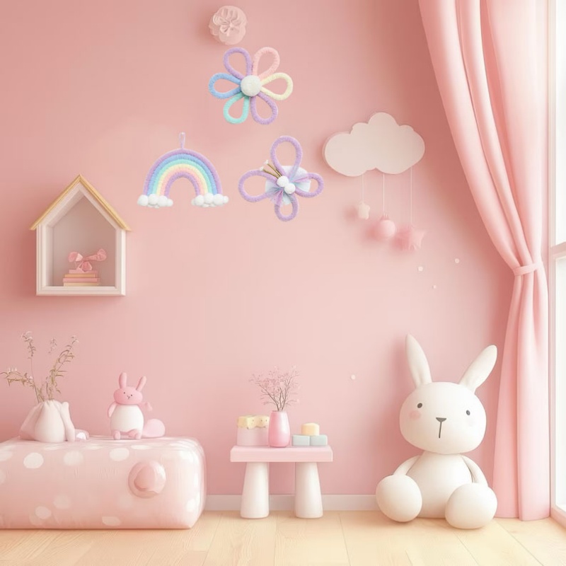 Nordycka tęczowa stokrotka, kw – Baby Nursery Hanging Decor recenzja i cena