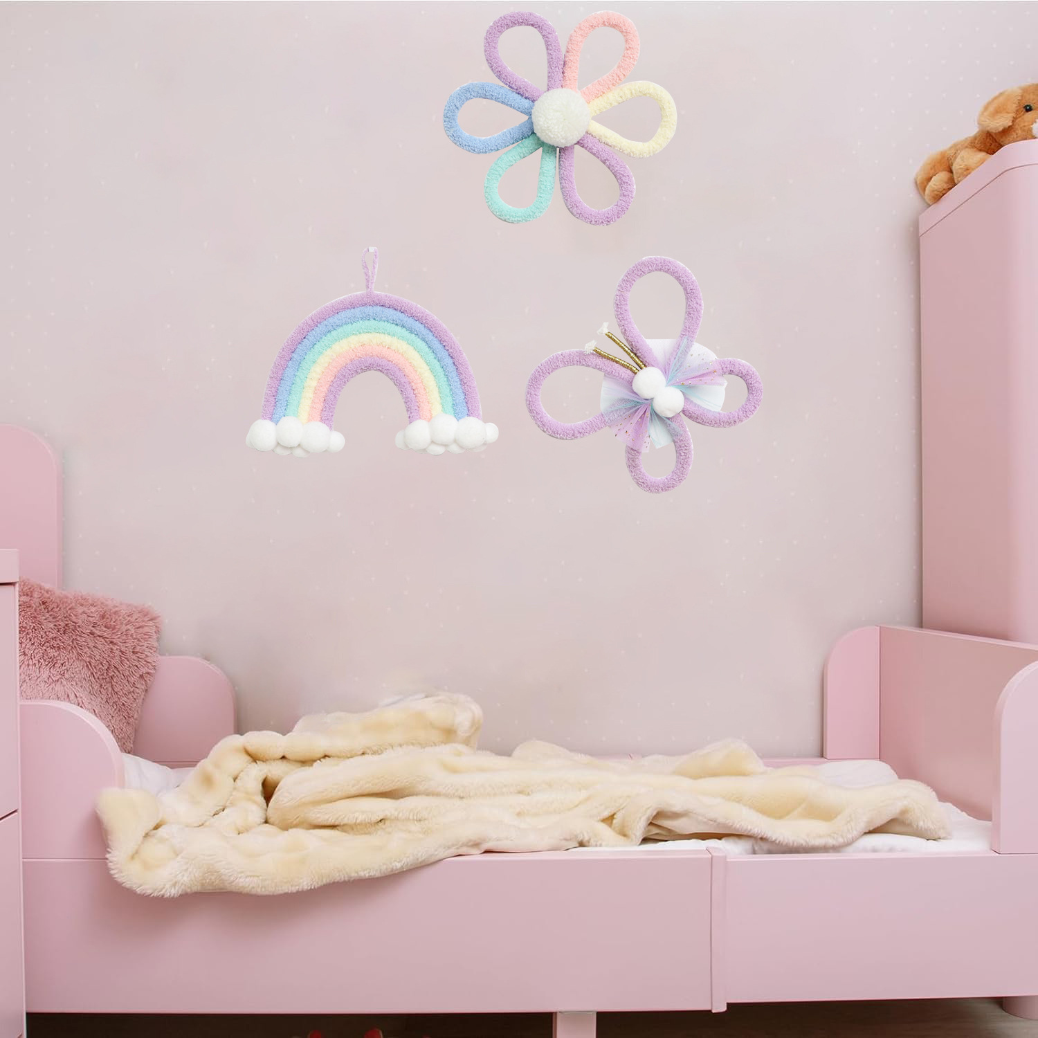 Nordycka tęczowa stokrotka, kw – Baby Nursery Hanging Decor recenzja i cena