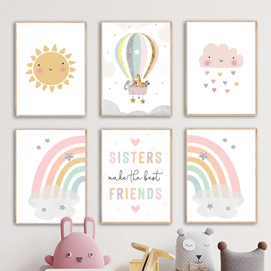 Żyrafa Słoń Balon Słońce Tęcza – Baby Nursery Hanging Decor recenzja i cena