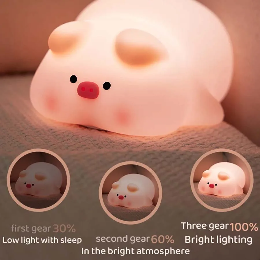 Piggy Bunny lampka nocna lampa – Baby Nursery Table Lamp recenzja i cena