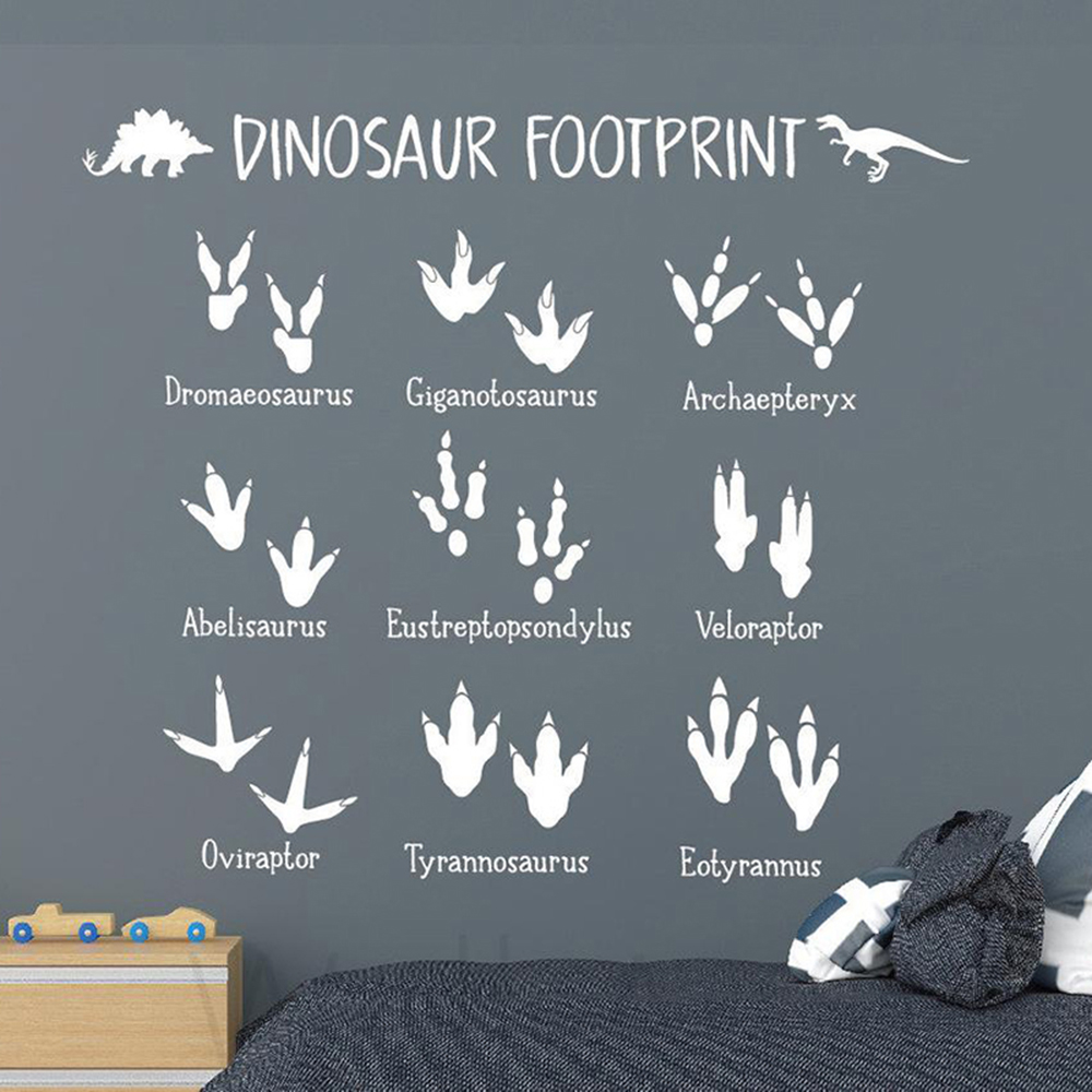 Cartoon Dinosaur Footprint Paw – Baby Nursery Vinyl Wall Stickers recenzja i cena