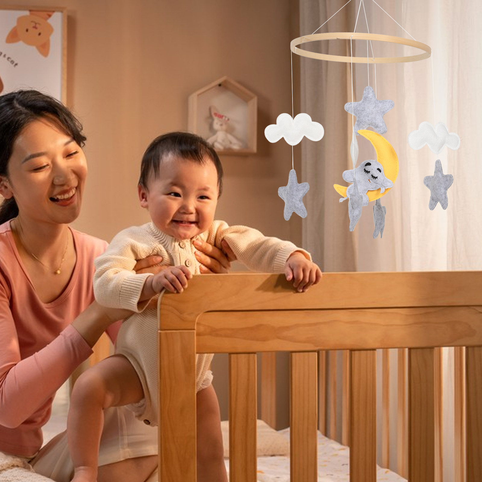 Filcowa zawieszka do łóżeczka  – Baby Nursery Hanging Decor recenzja i cena