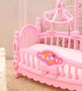 1:12 Miniaturowe łóżeczko dla  – Baby Nursery Furniture recenzja i cena