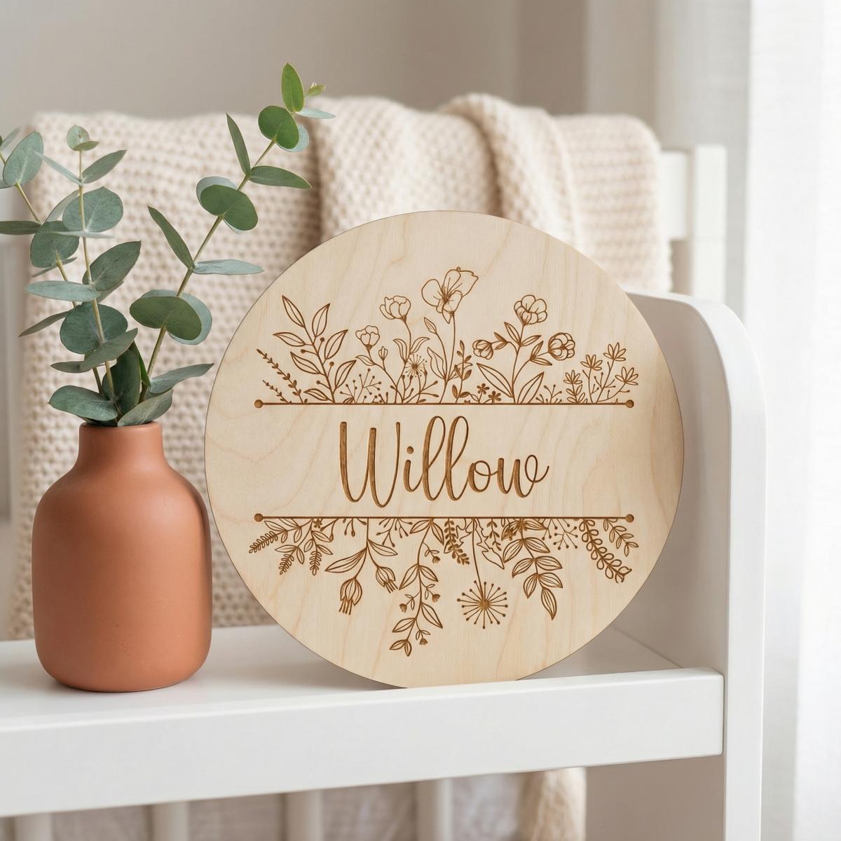 Personalizowana okrągła drewni – Baby Nursery Wall recenzja i cena