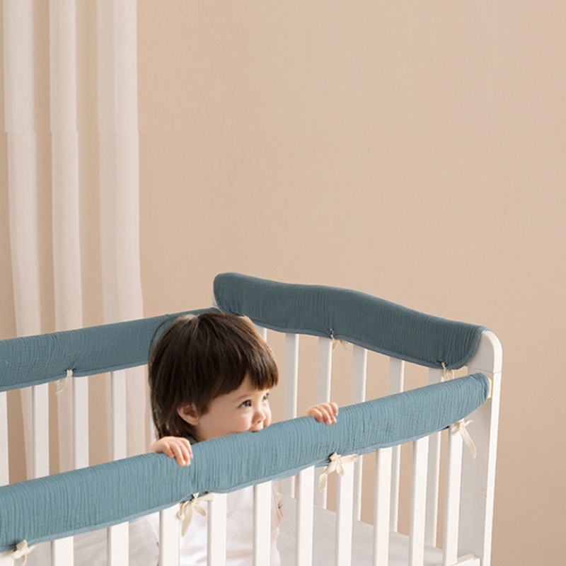4 szt. Bawełniane zderzaki łóż – Bed Rail Toddler recenzja i cena