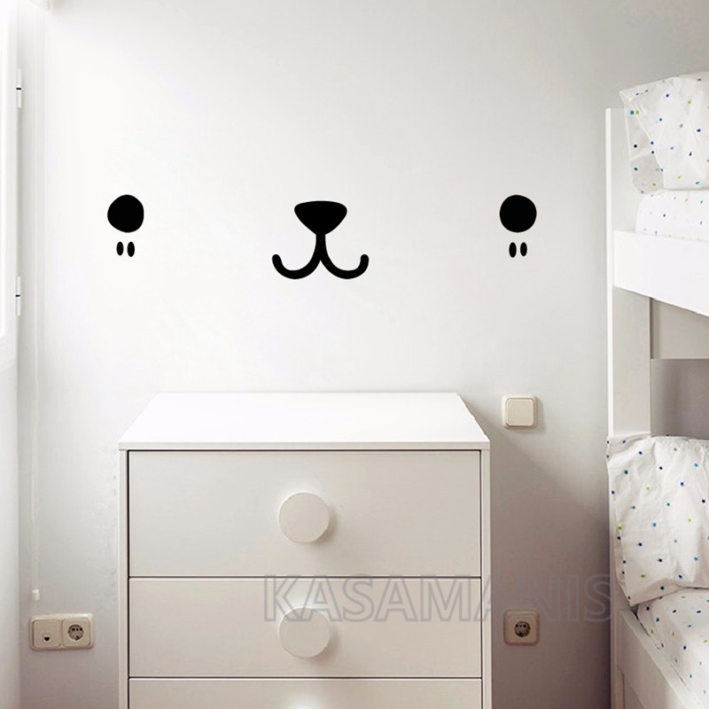 Śliczne twarz Kawaii ścienne a – Baby Nursery Vinyl Wall Stickers recenzja i cena