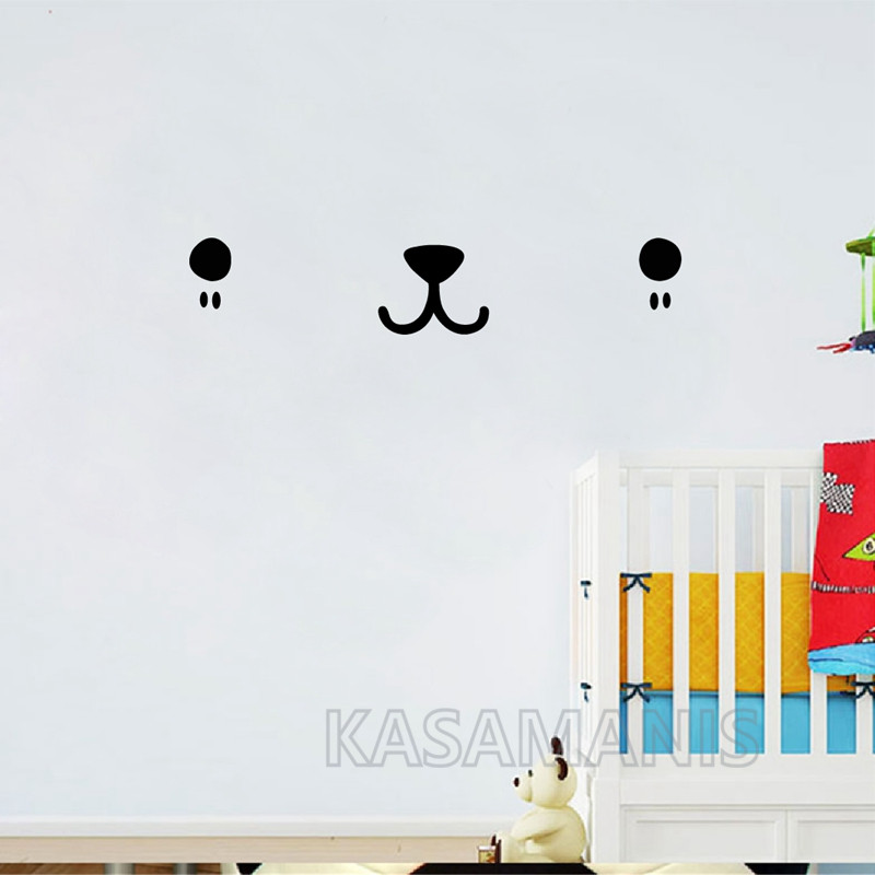 Śliczne twarz Kawaii ścienne a – Baby Nursery Vinyl Wall Stickers recenzja i cena
