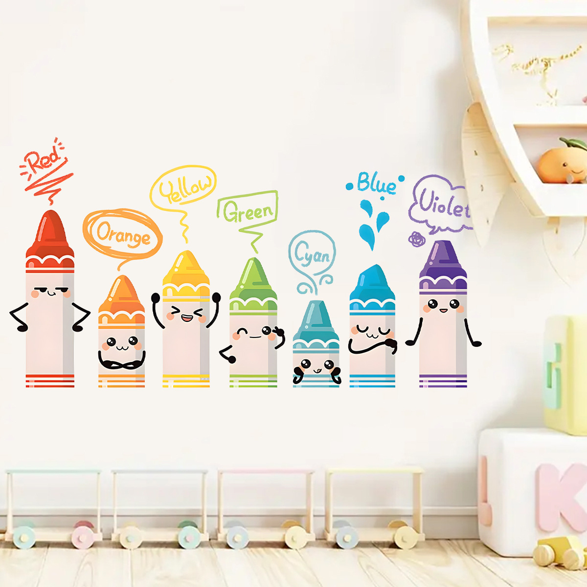 Cartoon Cute Colorful Crayon P – Baby Nursery Furniture recenzja i cena