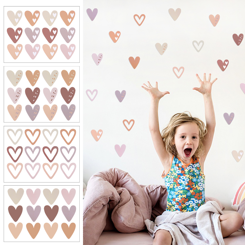 2pcs Lovely Hearts Ins Wall St – Baby Nursery Vinyl Wall Stickers recenzja i cena