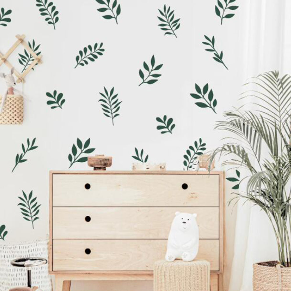41Pcs Botanical Leaf Wall Stic – Baby Nursery Vinyl Wall Stickers recenzja i cena