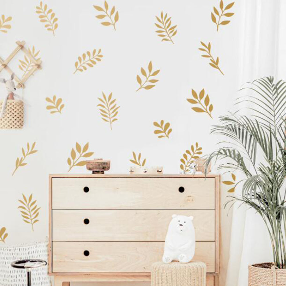 41Pcs Botanical Leaf Wall Stic – Baby Nursery Vinyl Wall Stickers recenzja i cena
