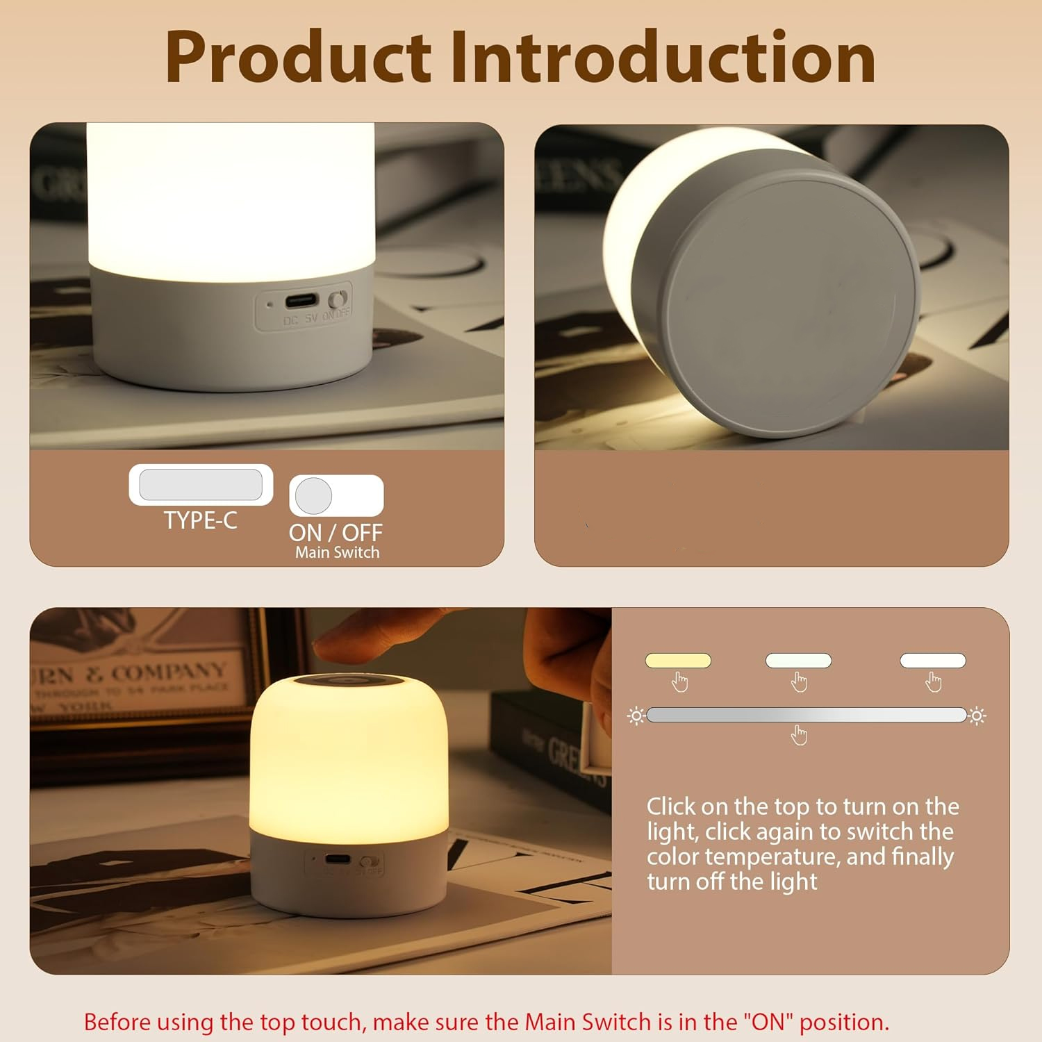 1 szt. Przenośna lampka nocna  – Baby Nursery Table Lamp recenzja i cena