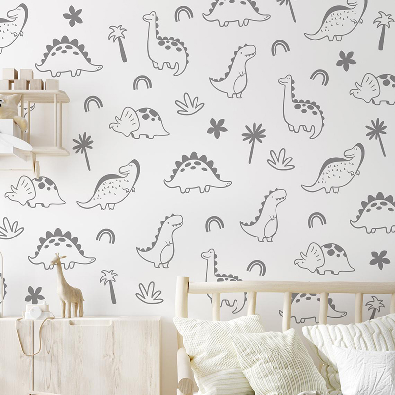 Geometryczne drzewo dinozaura  – Baby Nursery Vinyl Wall Stickers recenzja i cena