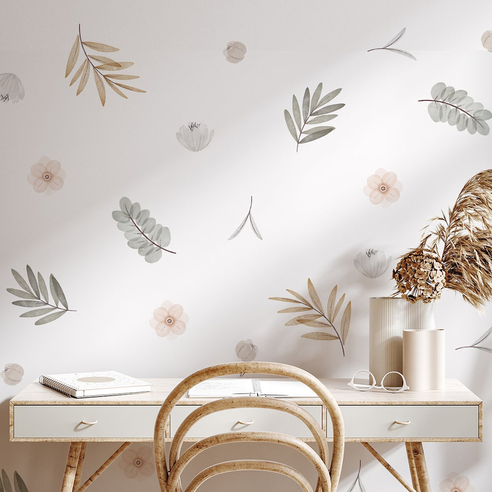 Boho Leaves Botanical DIY Nakl – Baby Nursery Vinyl Wall Stickers recenzja i cena