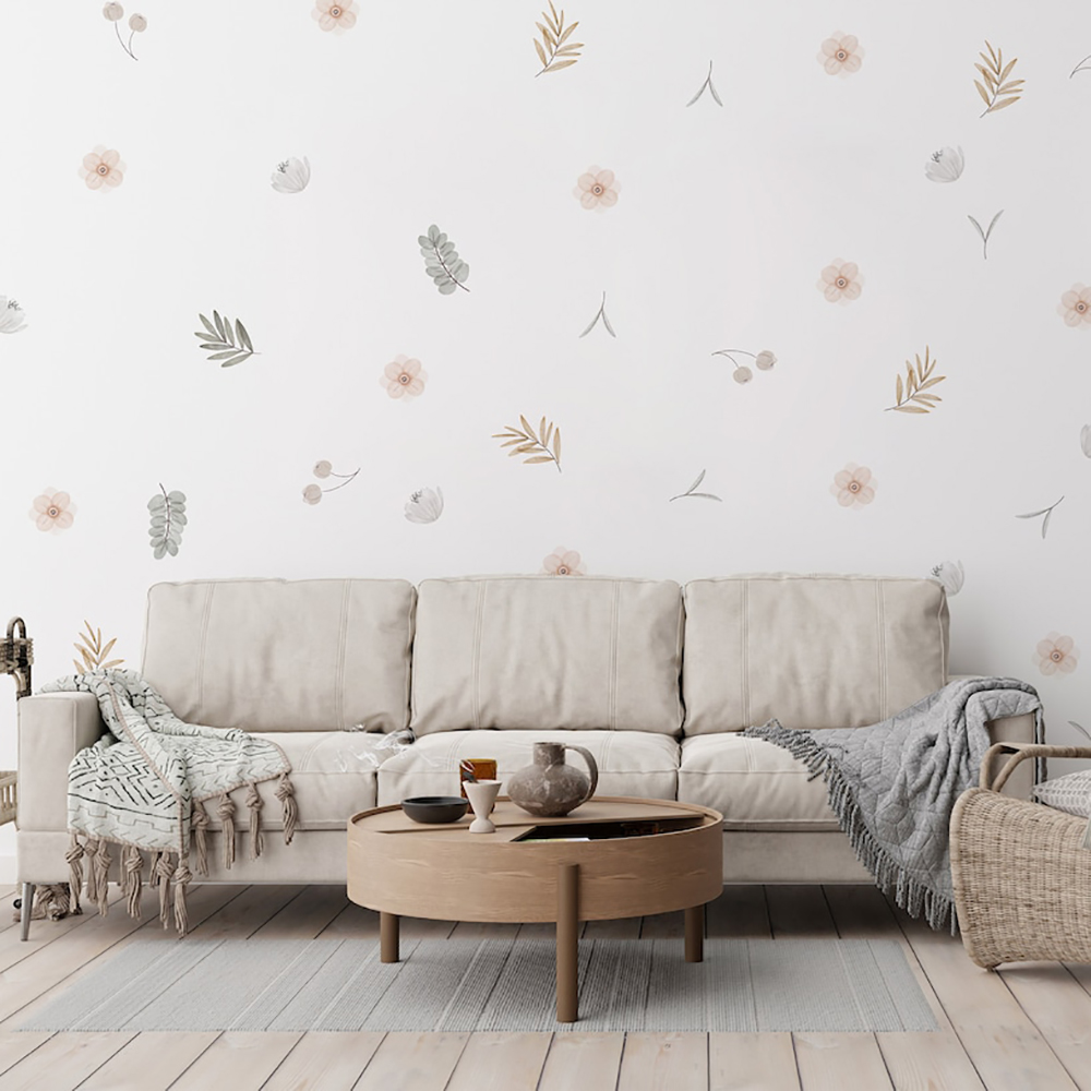 Boho Leaves Botanical DIY Nakl – Baby Nursery Vinyl Wall Stickers recenzja i cena