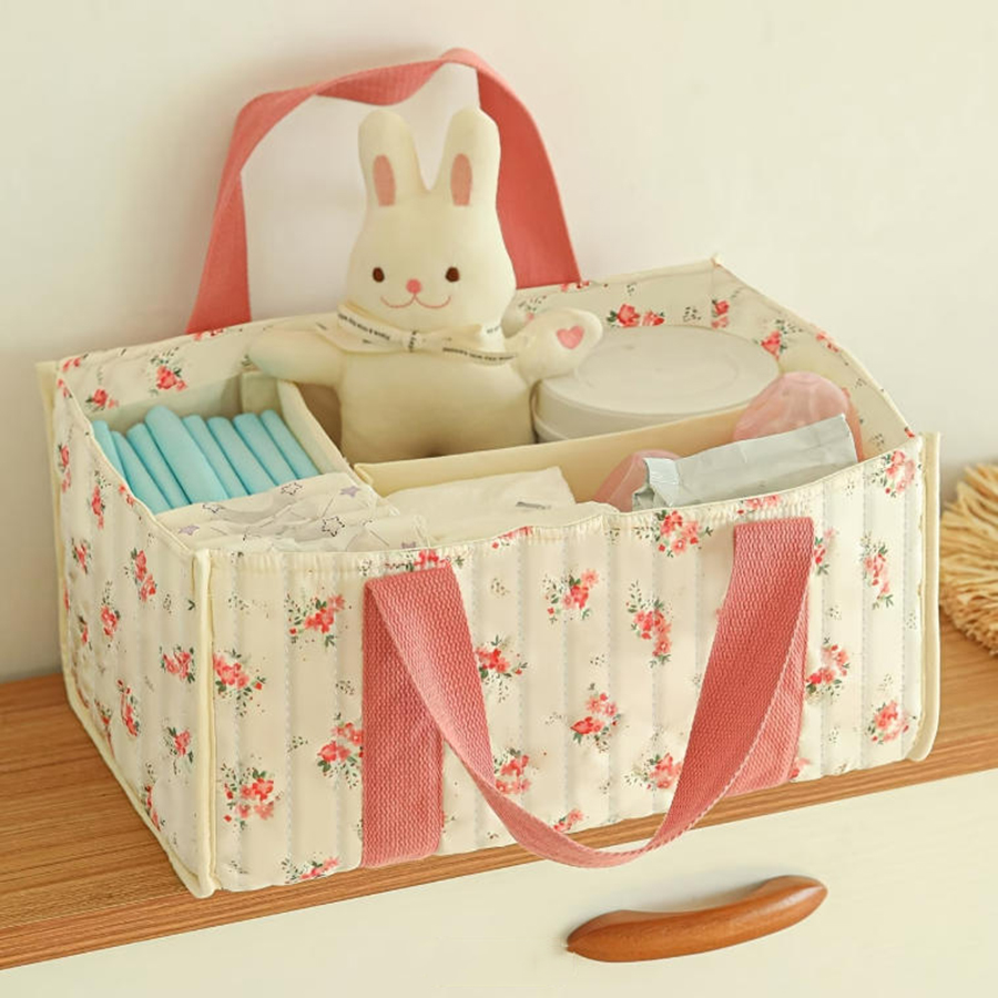 Organizer na pieluchy w kwiaty – Baby Nursery Essentials recenzja i cena