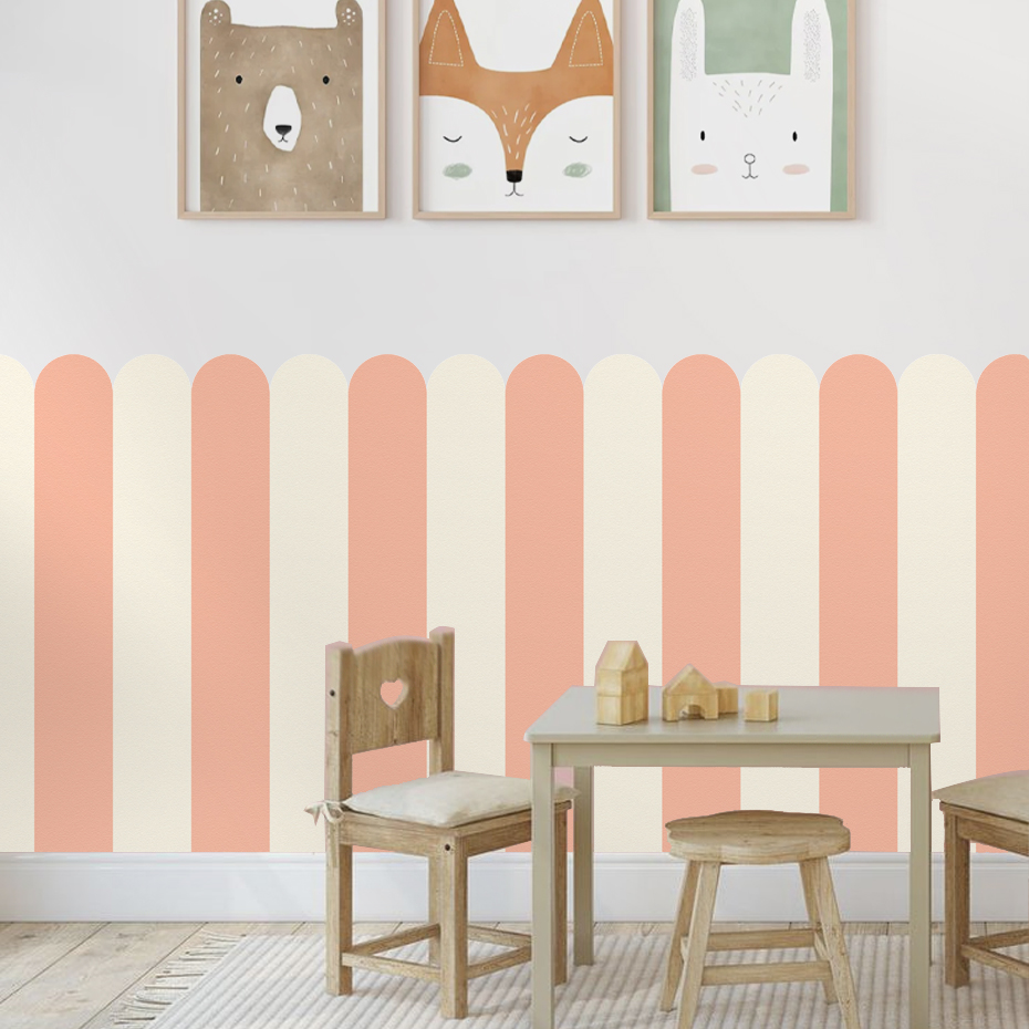 Wielokolorowa pionowa tapeta w – Baby Nursery Wall recenzja i cena